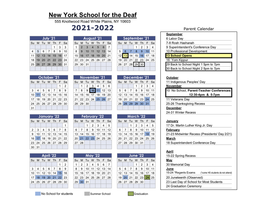 New York Calendar 2022 Calendar - Nysd